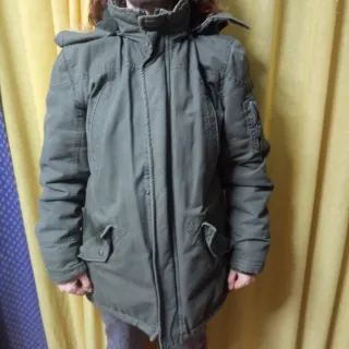 Parka juvenil militar forro polar