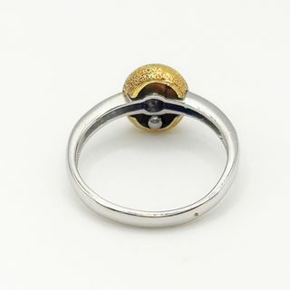 Anillo Oro Blanco y Amarillo 18K, 3.56gr, T-14