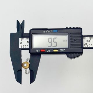 Anillo Oro Blanco y Amarillo 18K, 3.56gr, T-14