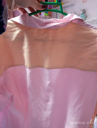 Camisa rayas rosa y naranja