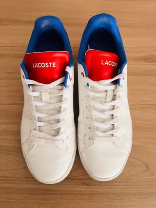 Zapatillas Lacoste Blancas y Rojas