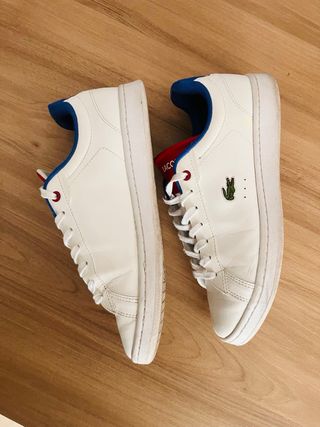 Zapatillas Lacoste Blancas y Rojas