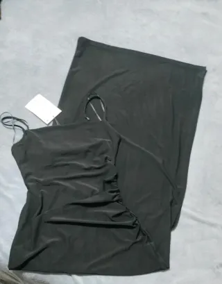 Vestido largo negro tirantes