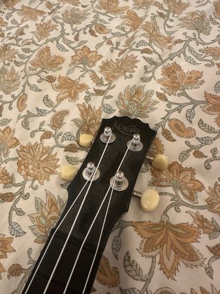Ukelele negro con funda Rochester