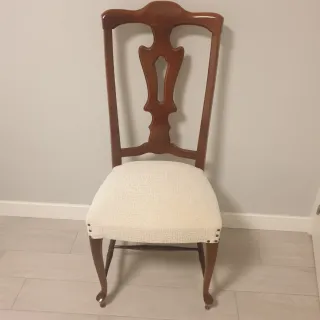 4 Sillas de Comedor Madera Tapizadas