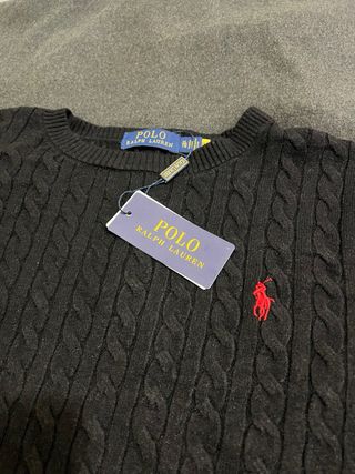 Jersey Polo Ralph Lauren Negro Cable Knit