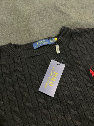 Jersey Polo Ralph Lauren Negro Cable Knit