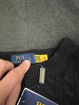 Jersey Polo Ralph Lauren Negro Cable Knit