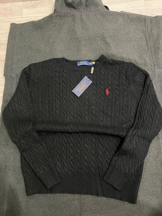 Jersey Polo Ralph Lauren Negro Cable Knit