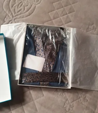 Pigiama uomo blu e marrone