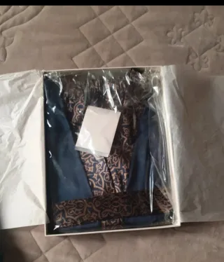 Pigiama uomo blu e marrone