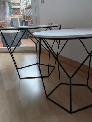 Pack 2 Mesitas Diseño Blancas