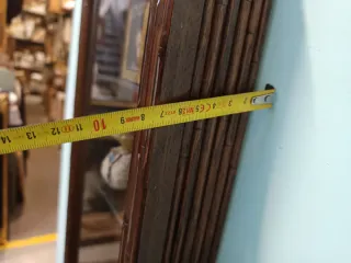 Vetrina bambù con ripiani in vetro