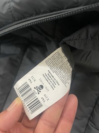 Chaqueta acolchada gris