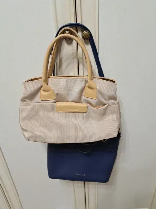 Set 2 borsette donna Naj Oleari blu e David Jones