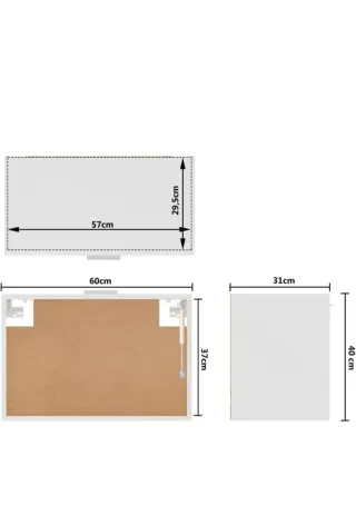 Armario Colgante VidaXL Lyon Blanco 60x31