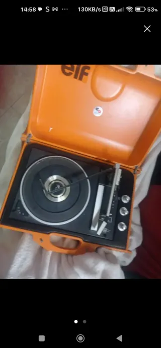 Tocadiscos portátil Elf naranja