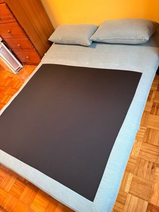 Sofá cama verde agua de Maisons du Monde