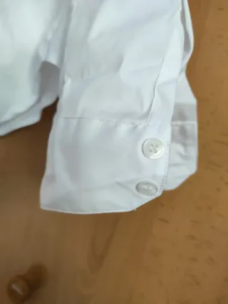 Camisa blanca entallada de Zara Basic