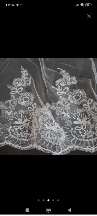 Velo de novia con encaje