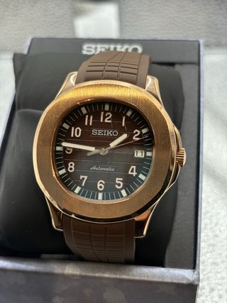 Seiko Mod Nautilus Aquanaut Marrón/rose
