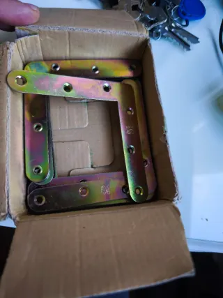 Lote 12 Escuadras Planas 100mm Bicromatadas