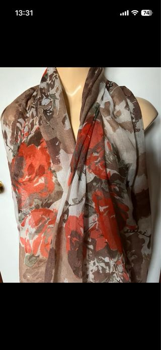 Sciarpa foulard con stampa floreale