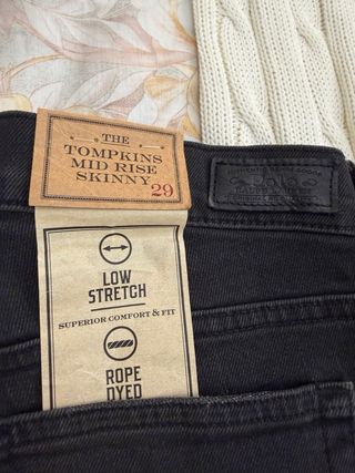 Pantalón vaquero skinny negro Polo Ralph Lauren.