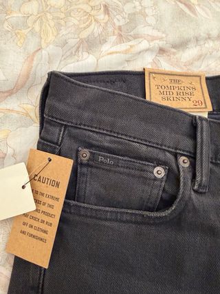 Pantalón vaquero skinny negro Polo Ralph Lauren.