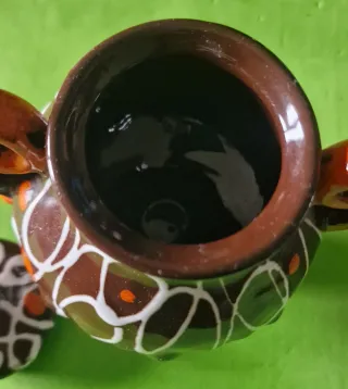 Zuccheriera vintage ceramica decorata