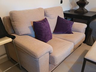 Cojunto 2 Sofás Beige Tela buen estado TAPESTRY