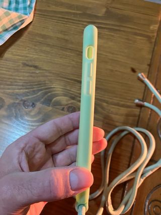 Funda iPhone X/XS con cordón turquesa