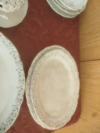 Vajilla Antigua Porcelana 12 Servicios