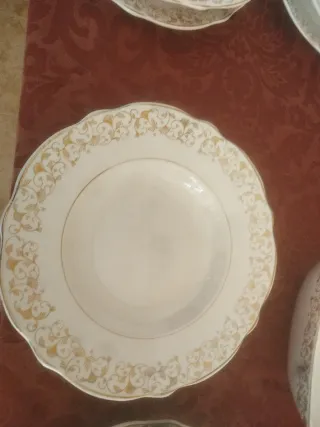 Vajilla Antigua Porcelana 12 Servicios