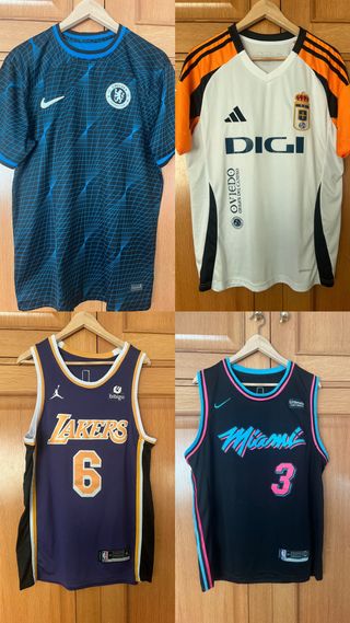 Pack camisetas fútbol y NBA