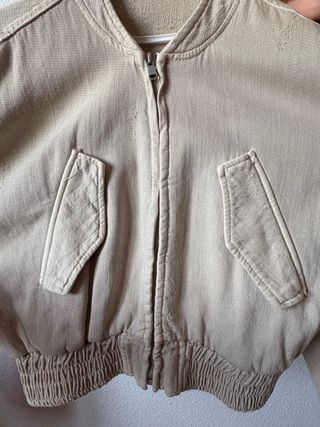 Chaqueta Zara Beige Bomber