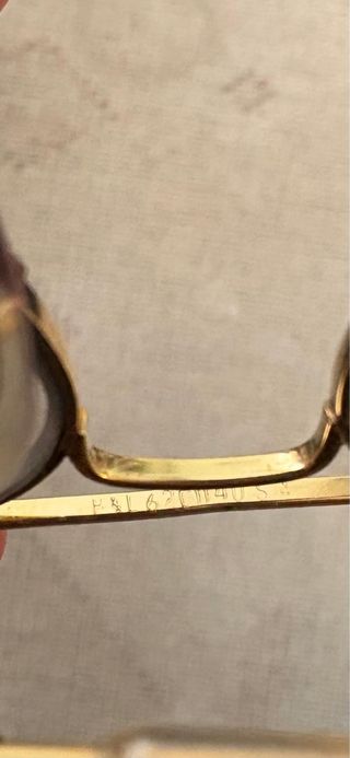 Gafas Ray-Ban Aviador Oro 12K Años 60