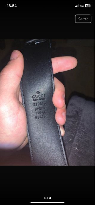 Cintura Gucci Nera con Fibbia GG Argentata