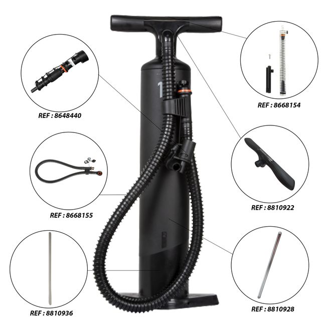 Inflador doble acción Kayak baja presión 0-10 PSI