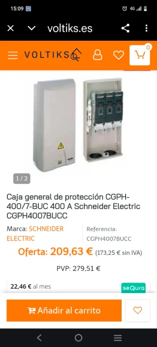Caja General Proteccion 3 Interruptores