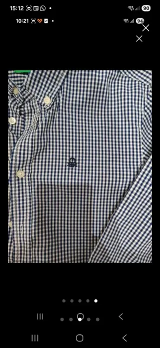 Camisa Benetton cuadros chico Talla 12 años