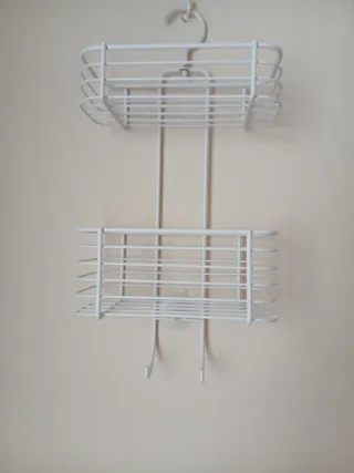 Colgador de ducha doble