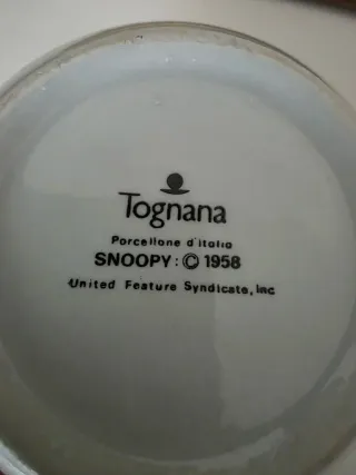 Tazza Snoopy Sciatore 1958 Porcellana