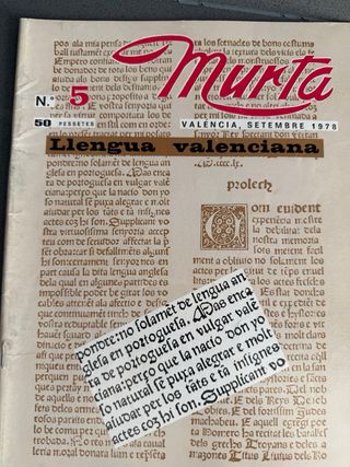 LOTE SIETE NUMEROS REVISTA MURTA VALENCIA AÑOS 70