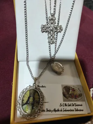 Relicario triple plata fallera