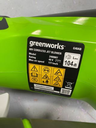 Soprador Greenworks G40A 40V Axial Bateria
