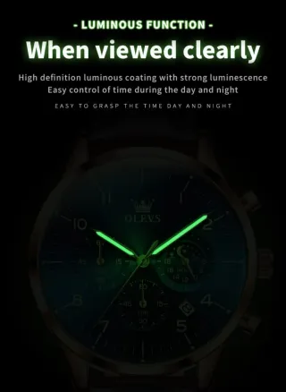 Reloj OLEVS Hombre Azul y Marrón