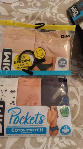 Bragas DIM Beige Talla L (Pack 3)