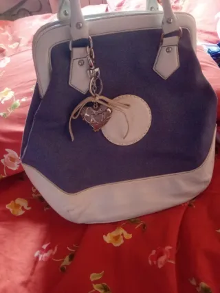 Bolso Bimba y Lola azul y blanco