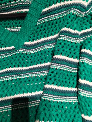 Jersey  verde rayas talla L